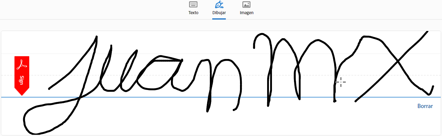 Dibujar una firma en Adobe Acrobat Reader